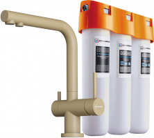 Комплект Omoikiri Nagano P CH с фильтром Pure Drop Lite 4081.8028P для кухни, шампань