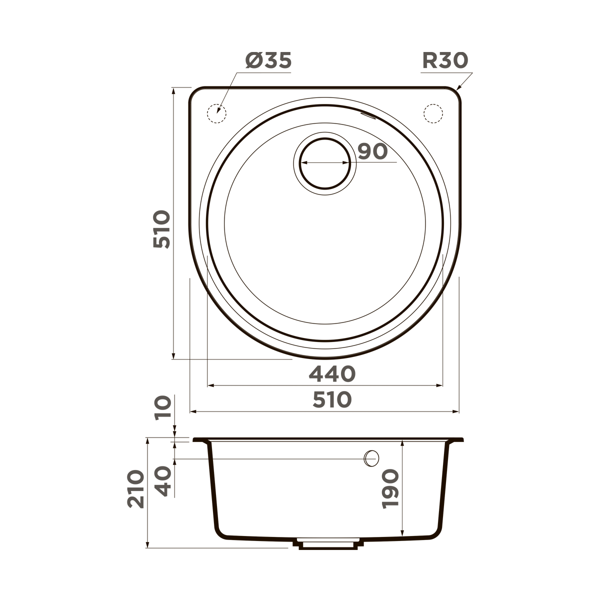 Мойка кухонная Omoikiri Akegata 51 SA 4993759 Artgranit, бежевый