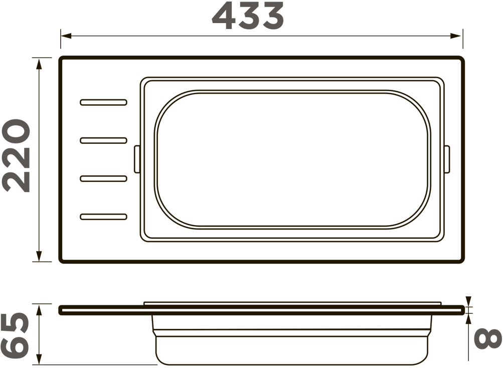 Контейнер Omoikiri DC-01-1 GB 4999074 для кухонной мойки, графит