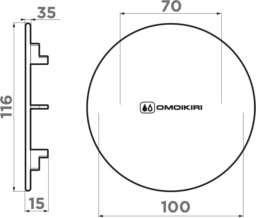 Декоративный элемент Omoikiri DEC BL 4956772 для выпуска, черный