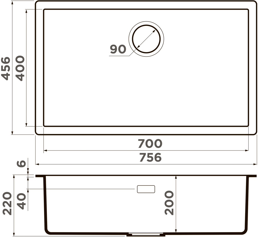 Мойка кухонная Omoikiri Yamakawa 75 Integra GB 4997275 Artceramic, графит