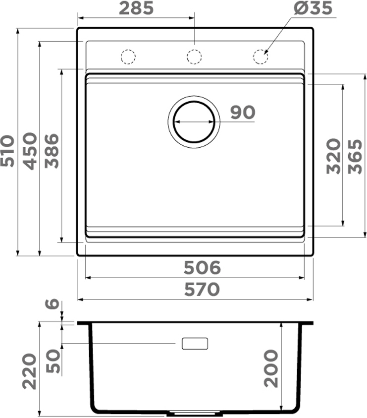 Мойка кухонная Omoikiri Kitagawa 57 WH 4993303 Artceramic, белый