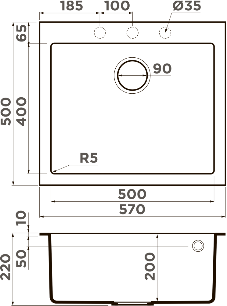 Мойка кухонная Omoikiri Bosen 57A WH 4993820 Artceramic, белый